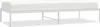 A white metal bed frame with a white mattress on top, shown against a white background. Produktbild-Vorschau