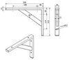 SOTECH Schwerlastwinkel 295 x 215 mm weiß Produktbild-Vorschau 7