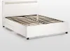 Doppelbett mit Lattenrost Led-Kopfende Schubladen Metall Produktbild-Vorschau 1