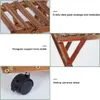 A collage of close-up images showing details of a wooden plant stand. Produktbild-Vorschau