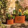 UNUS Blumentopf Pflanzkübel Metall Rostoptik Gartendeko Produktbild-Vorschau 2