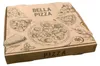 A pizza box with illustrations of pizza slices and a whole pizza. Produktbild-Vorschau