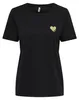 ONLY Einfarbiges T-Shirt mit Brand Herz Basic Kurzarm Produktbild-Vorschau 5