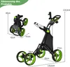 Golfový vozík COSTWAY, golfový vozík se 4 koly, hliníkový Náhled obrázku produktu 2