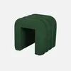 Set 2 pouf contemporanei in tessuto, Verde scuro Anteprima dell’immagine prodotto 2