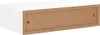 A white shelf with a brown interior is shown from a side angle. Produktbild-Vorschau