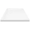 A white rectangular shower tray with a drain hole on a white background. Anteprima dell’immagine prodotto
