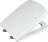 A white toilet seat with a soft-close mechanism, shown from a slightly elevated angle against a white background. Produktbild-Vorschau