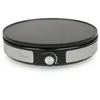 A close-up, eye-level studio shot of a circular electric griddle. Náhľad obrázku produktu