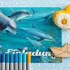 10 Einladungskarten Delfine mit GLITZER inkl. 10 Produktbild-Vorschau 2