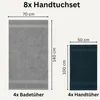 Komfortec 8er Handtuch Set aus 100% Baumwolle, 4 Badetücher Produktbild-Vorschau 3