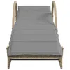 The Living Store Sonnenliege mit Auflage Beige 60x199x42 cm Produktbild-Vorschau 5