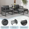 Zahradní lounge set, 4dílný, terasový nábytek se 2 křesly a Náhled obrázku produktu 5