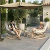 Poltrona a dondolo da esterno FLEXISPOT, lettino da Anteprima dell’immagine prodotto 4