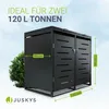 Juskys Mülltonnenbox Arel 2er - Metall Gartenbox - Produktbild-Vorschau 5