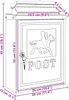 vidaXL Wandmontierter Briefkasten Grün 29 x 13 x 41 cm Produktbild-Vorschau 8