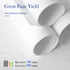 Rolls of white paper with text overlay advertising page yield. Produktbild-Vorschau
