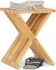 Relaxdays Klapphocker Bambus, natürliche Optik, niedrig, Produktbild-Vorschau 1