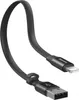 A black USB to Lightning charging cable with a built-in cable clip, shown against a white background. Anteprima dell’immagine prodotto