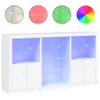 Sideboard mit LED-Leuchten Weiß 181,5x37x100 cm Produktbild-Vorschau 1