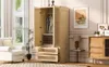 Kledingkast, 70x55x170 cm, in houtkleur, met dubbele deuren Productafbeelding-voorbeeld 10