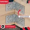 KOTARBAU® Connettore angolare in acciaio argento 100 x 150 Anteprima dell’immagine prodotto 2