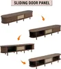 OKWISH Meuble TV Moderne avec Portes Coulissantes et Tiroir Voir les images du produit 6
