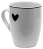 Clayre & Eef Tasse 350 ml Blanc Noir Porcelaine Cœur Voir les images du produit 3