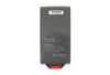 A gray battery pack with text and symbols on a white background. Voir les images du produit