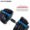 PH Fitness Nastaviteľná sada činiek 24KG Dark Blue - 2 Náhľad obrázku produktu 7