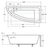 BADLAND Eckbadewanne Badewanne Praktika RECHTS 140x70 mit Produktbild-Vorschau 7