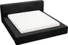 A black bed frame with a white mattress on top, shown from a slightly elevated angle against a white background. Náhľad obrázku produktu