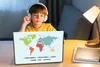 MuchoWow® Laptop Aufkleber Sticker Cover Weltkarte Kinder - Produktbild-Vorschau 3