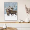 MuchoWow® - Leinwandbilder - Hirsche - Tiere - Schnee - Produktbild-Vorschau 6