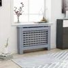 Heizkörperverkleidung Anthrazit 112x19x81,5 cm MDF Produktbild-Vorschau 2