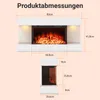 Diagrams showing the dimensions of a white electric fireplace. Anteprima dell’immagine prodotto