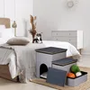 Relaxdays Schody pro psy, 3 stupně, s pelíškem a úložným Náhled obrázku produktu 2