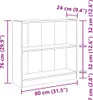 vidaXL Bibliothèque blanche 80x24x75 cm bois composite Voir les images du produit 8