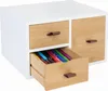 Relaxdays Schubladenbox Bambus & MDF, 3 Schubladen, Produktbild-Vorschau 1