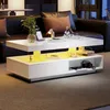 OKWISH Table Basse - Rectangulaire LED avec 2 Tiroirs et 2 Voir les images du produit 2