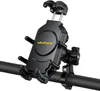 A black smartphone mount for a bicycle handlebar. Produktbild-Vorschau