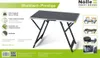 A folding workbench with various features listed and illustrated with smaller inset images. Produktbild-Vorschau