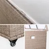 Collage of close-up shots of a wicker storage box. Anteprima dell’immagine prodotto
