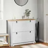 vidaXL Schuhschrank Corona Weiß 99 x 32 x 85 cm Massives Produktbild-Vorschau 2