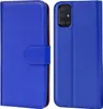 A blue flip case for a smartphone is shown from two angles. Produktbild-Vorschau