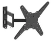 A black, articulated TV wall mount is shown against a white background. Produktbild-Vorschau