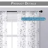 Easy Home Stickerei Voile Vorhänge - 140x245 cm Transparent Produktbild-Vorschau 5