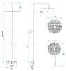 Ensemble De Douche Rea Lungo + Termostat Titane Voir les images du produit 9