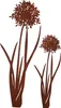 UNUS® Roststecker Agapantus 2er Set Gartendeko Rostoptik Produktbild-Vorschau 1