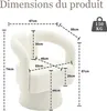 OKWISH Fauteuil pivotant 360°, fauteuil lounge de détente Voir les images du produit 4